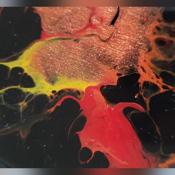 4"Original Acrylic Pour Coasters set of 4 - Picture 4 of 5